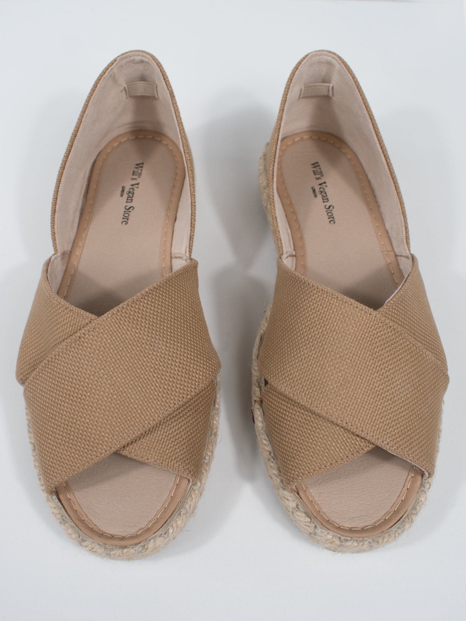 Recycled Espadrille Cross Over Straps