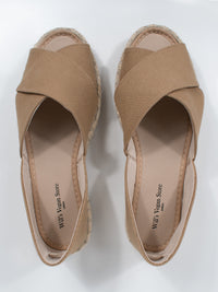 Recycled Espadrille Cross Over Straps