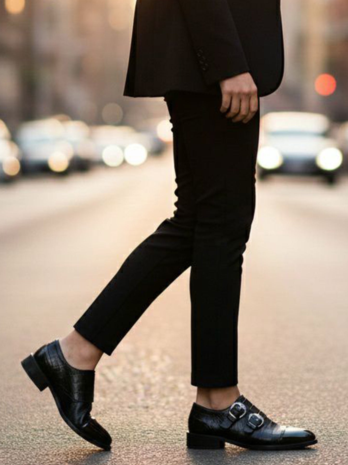 Mock Croc Monk Straps