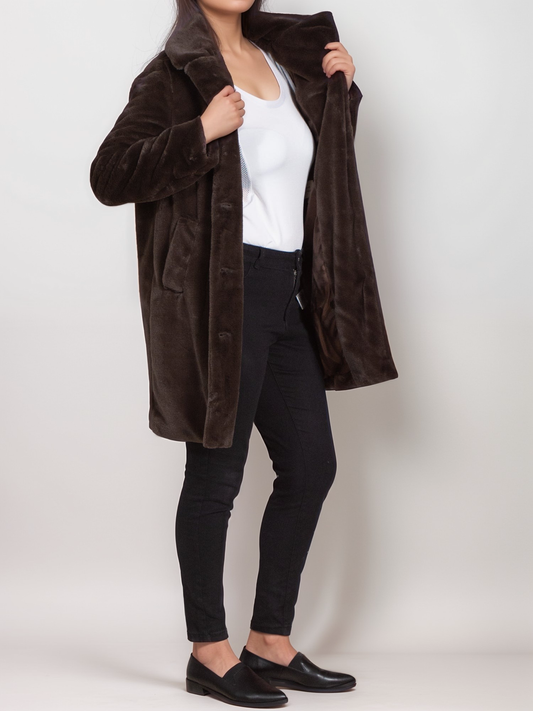 Gerecycleerde veganistische bontjas  | Vegan Coats & Jackets