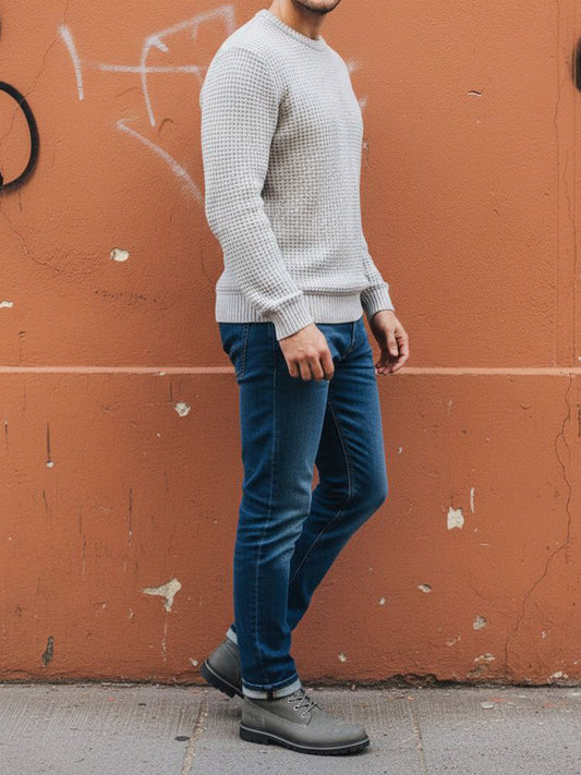 Gerecycleerde dikke rib  | Vegan Knitwear