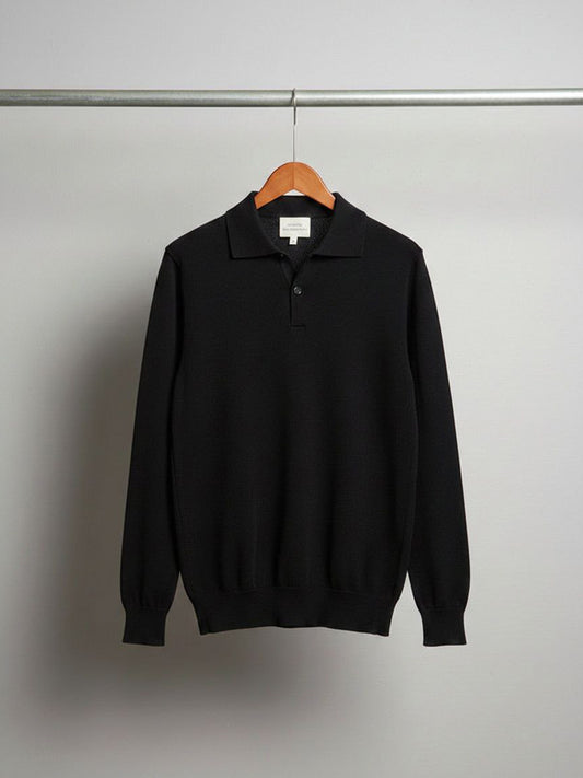 Gerecycled poloshirt met lange mouwen