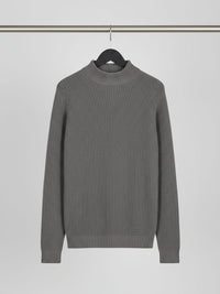 Recycled Slouch Knit Mockneck