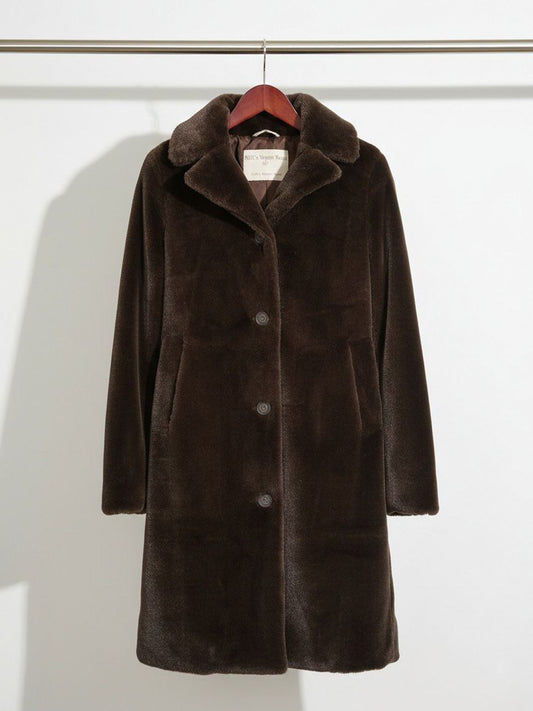 Gerecycleerde veganistische bontjas 