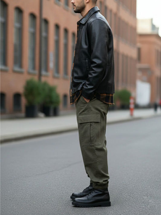 Shirt Collar Jacket | Vegan Leather Jackets