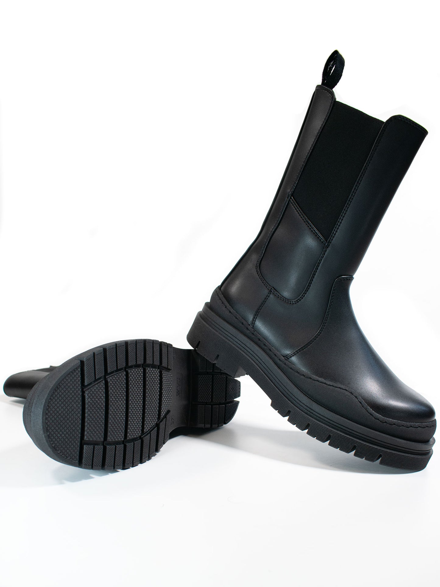 Track Sole Chelsea Mid-Height Boots