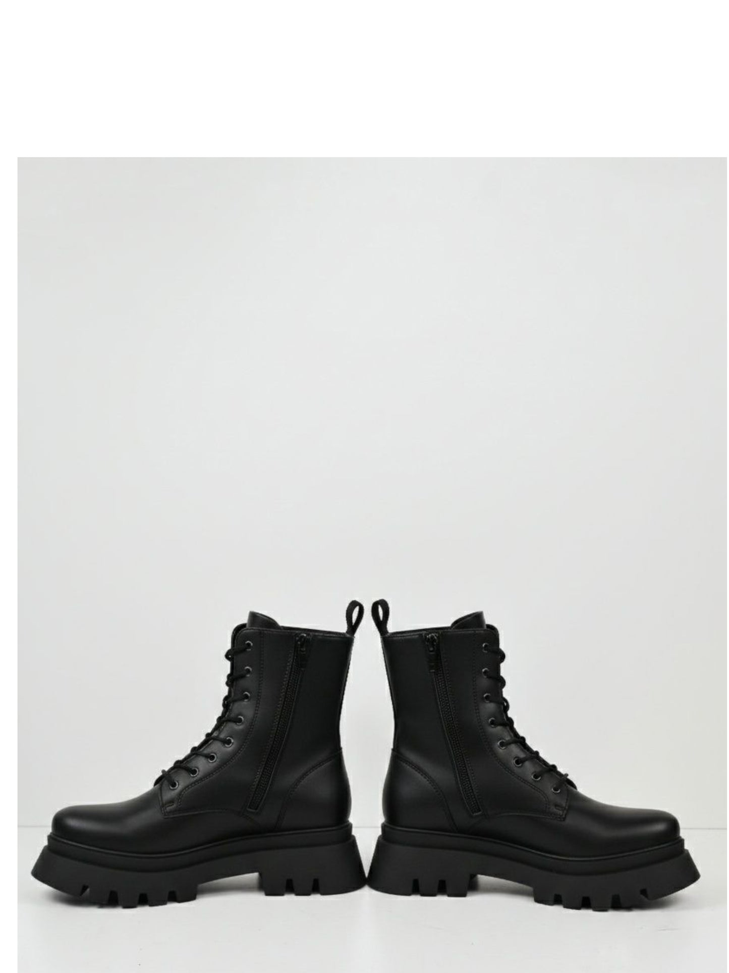 Track Sole 8-Eye Lace Up Boots