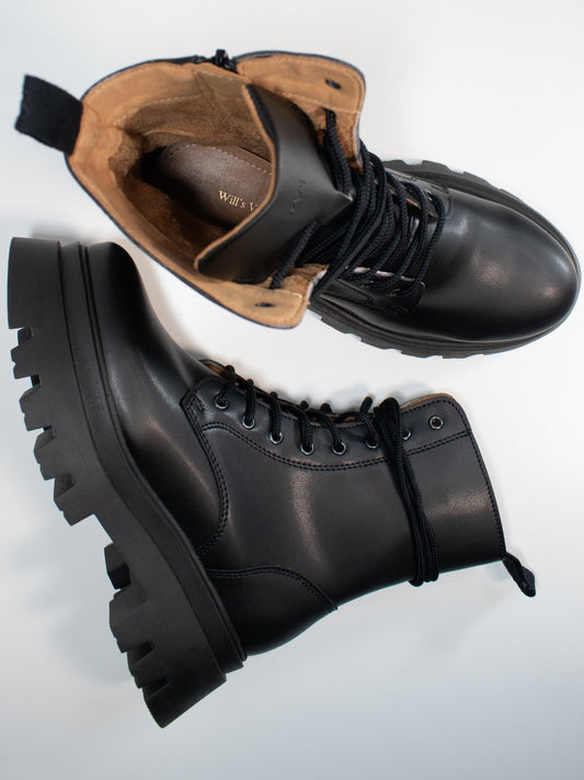 Track Sole 8-Eye Lace Up Boots | Vegan Boots