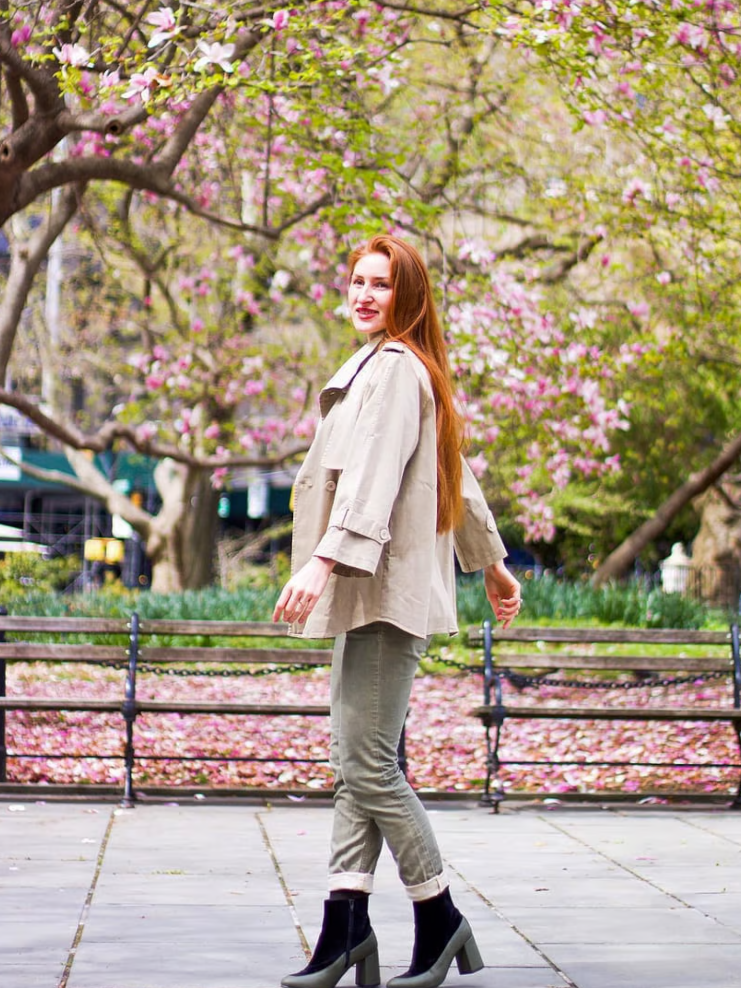 Trench-coat en gaberdine de coton 