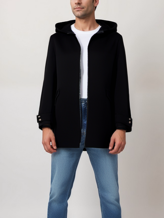 Jas met capuchon van veganistische wol | Vegan Coats & Jackets