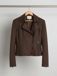 Vegan Suede Biker Jacket