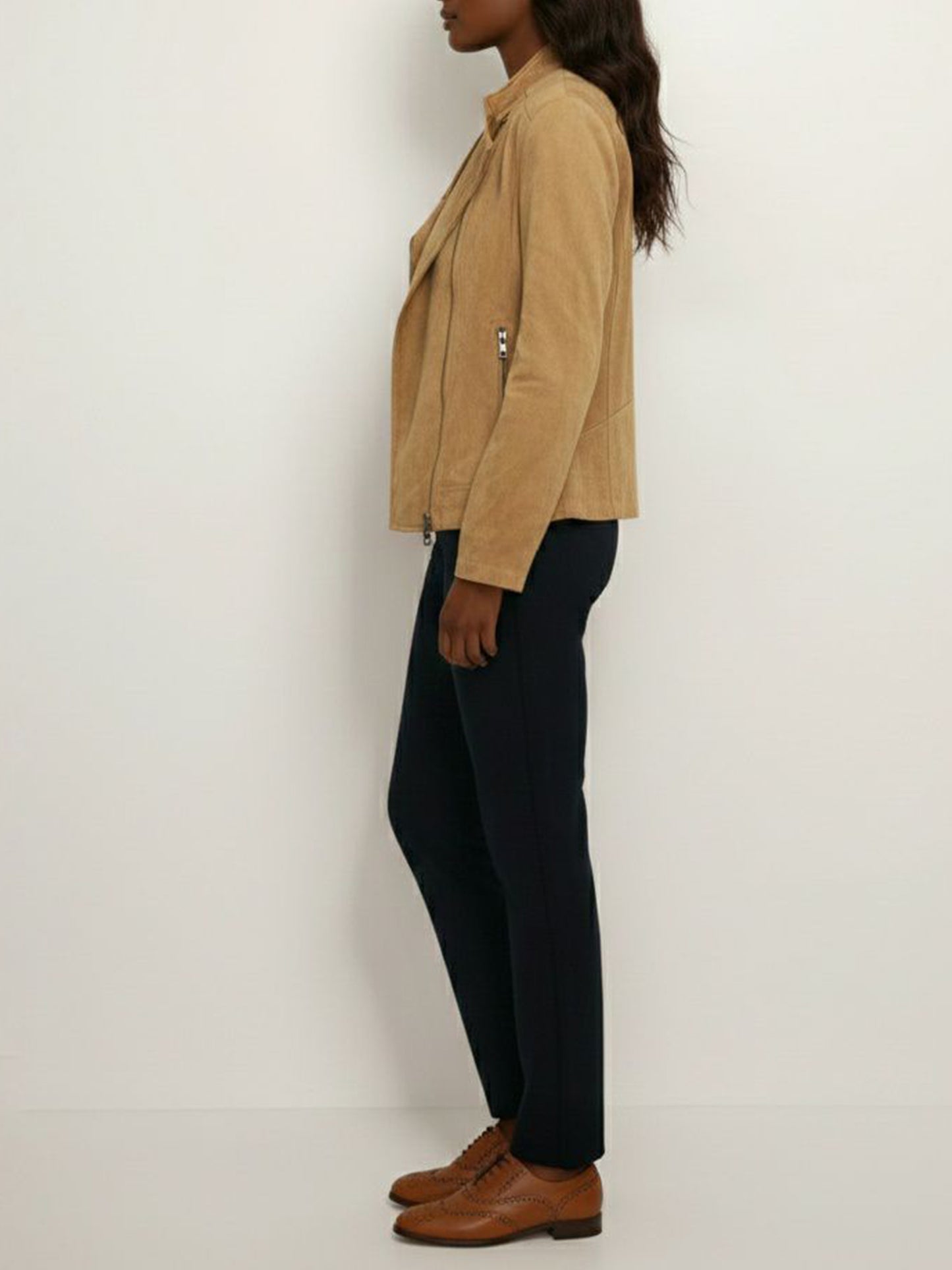 Veste en daim végétalien