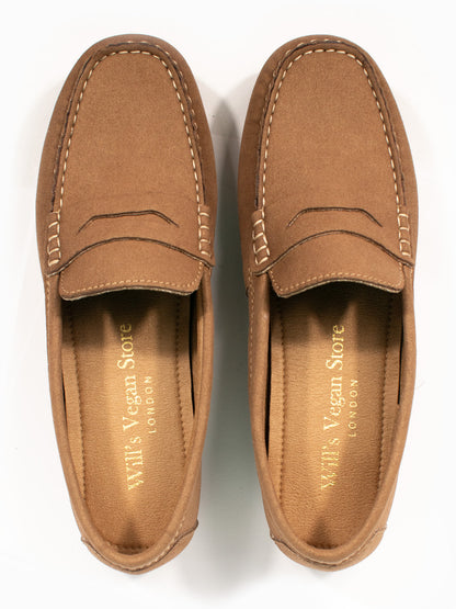 Vegan Suede Penny Loafers
