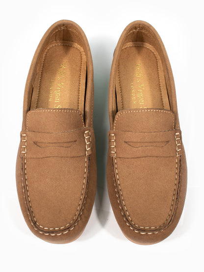 Vegan Suede Penny Loafers