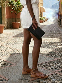 Cross Over Footbed Sandals