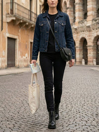Veste en jean recyclé