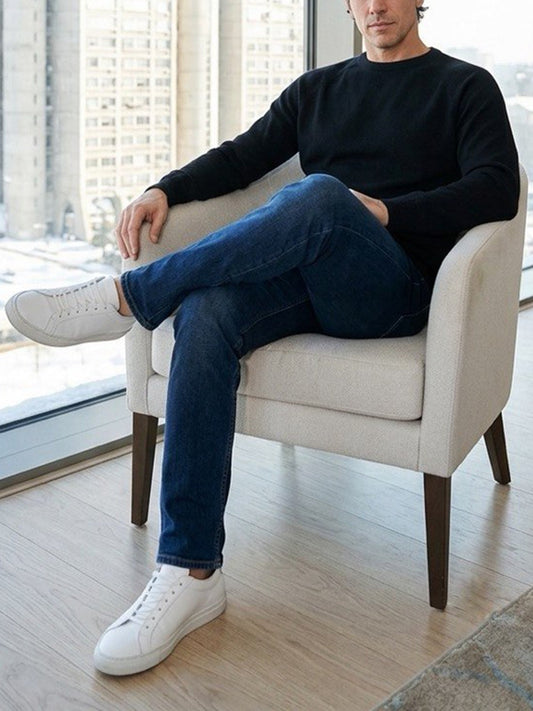 Recycled Tailored Knit Crew