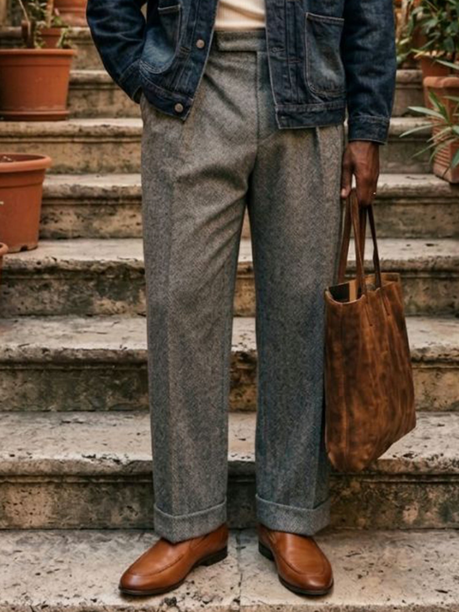 Mocassin-flats met veters 