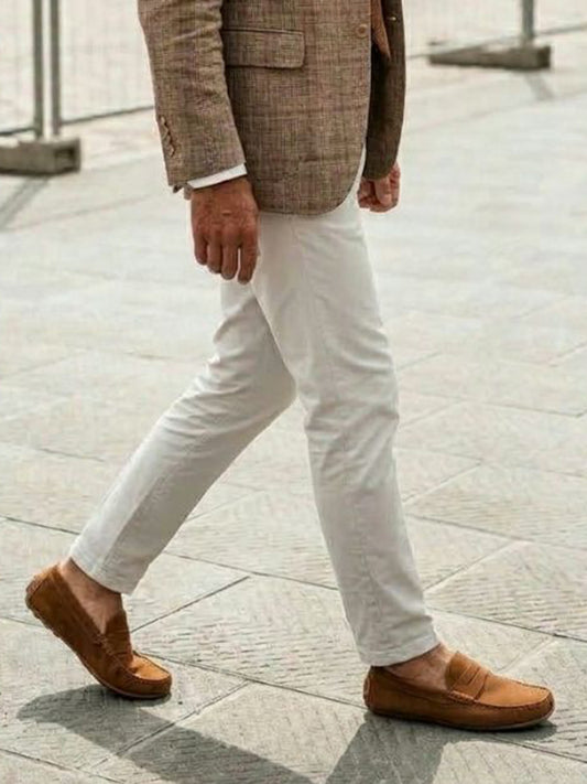 Mocassins en daim vegan