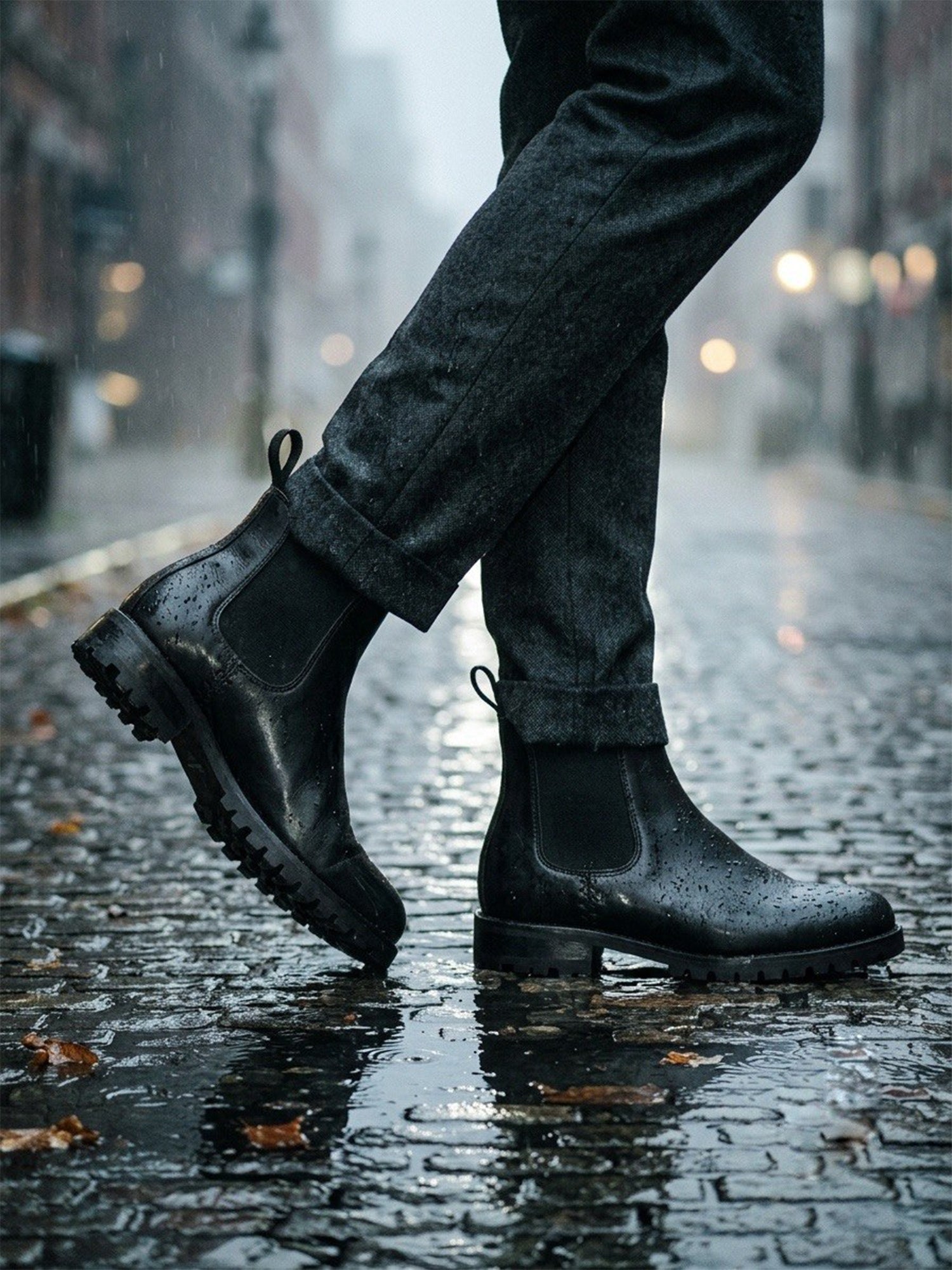 Bottines Chelsea imperméables isolées 