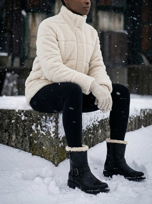 Recycled Teddy Puffer Jacket