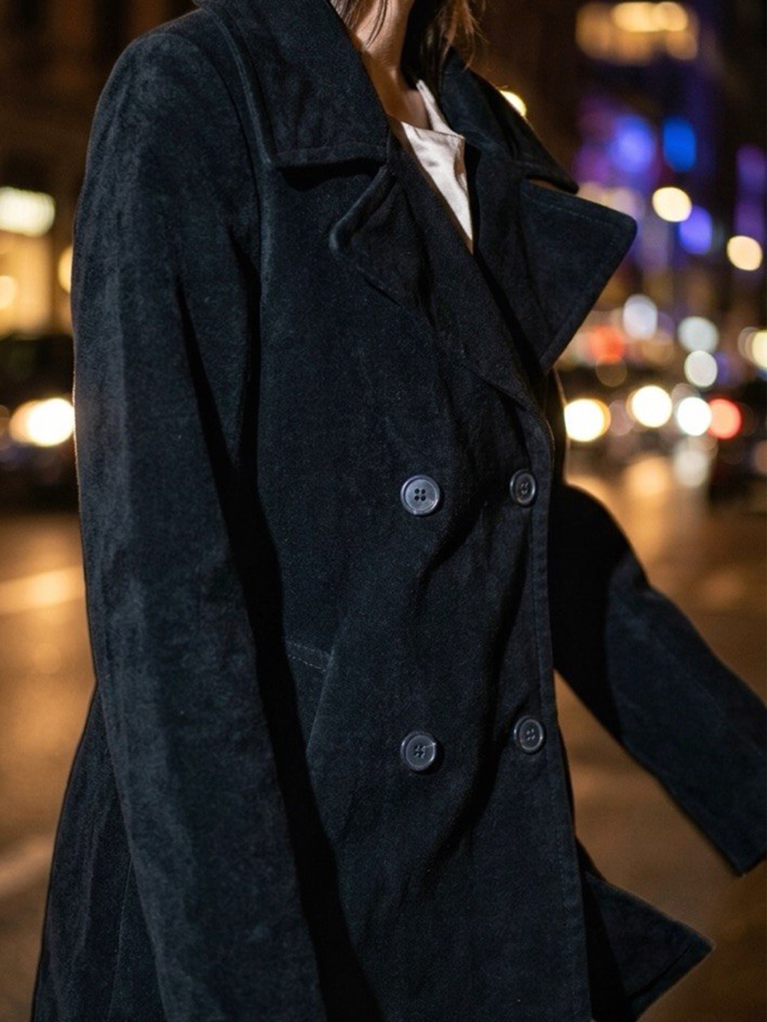 Manteau de luxe en laine végétalienne