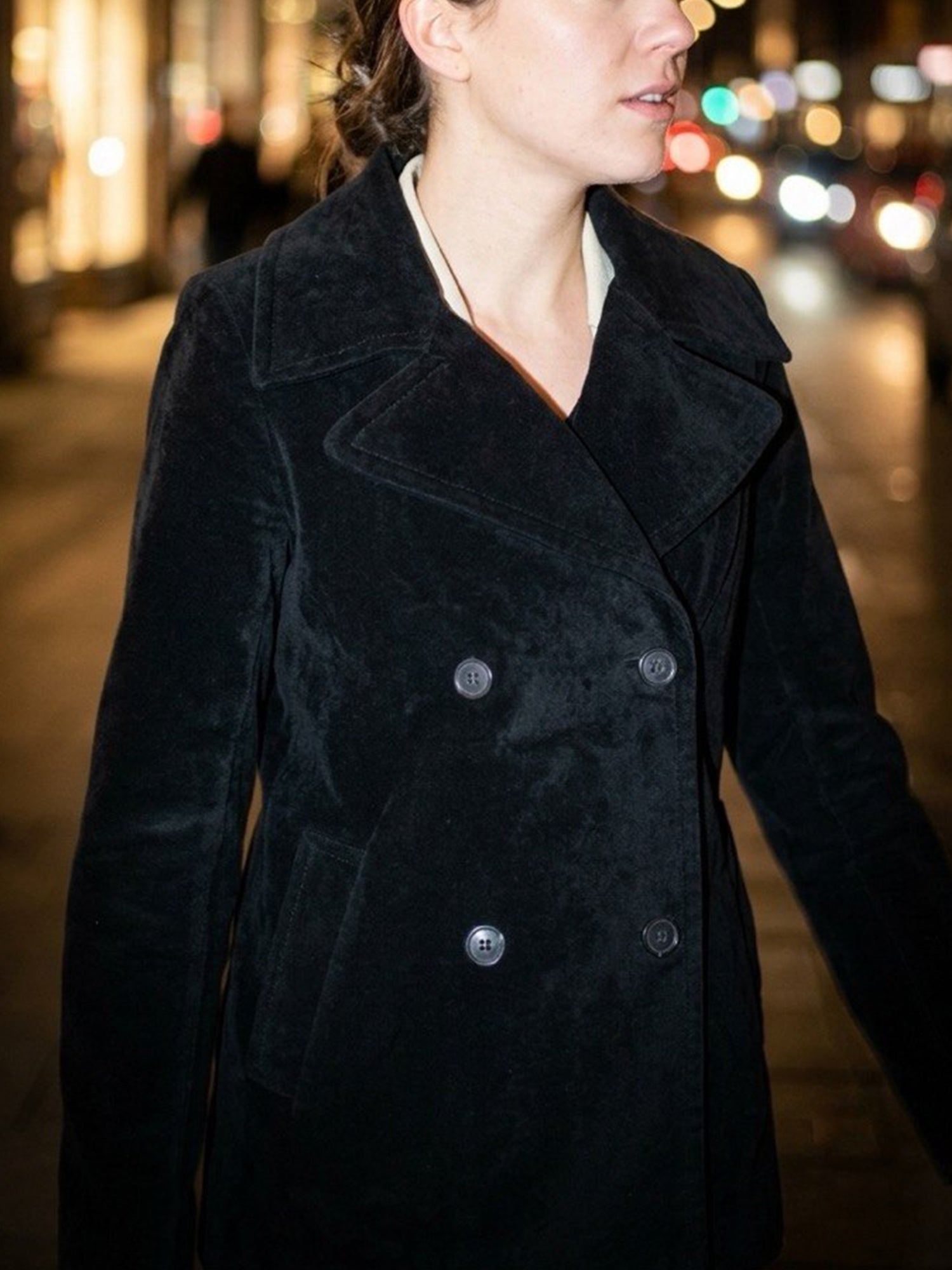 Manteau de luxe en laine végétalienne