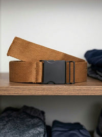 Ceinture à clip en Tencel et métal 4 cm
