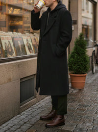 Manteau structuré en laine végétalienne