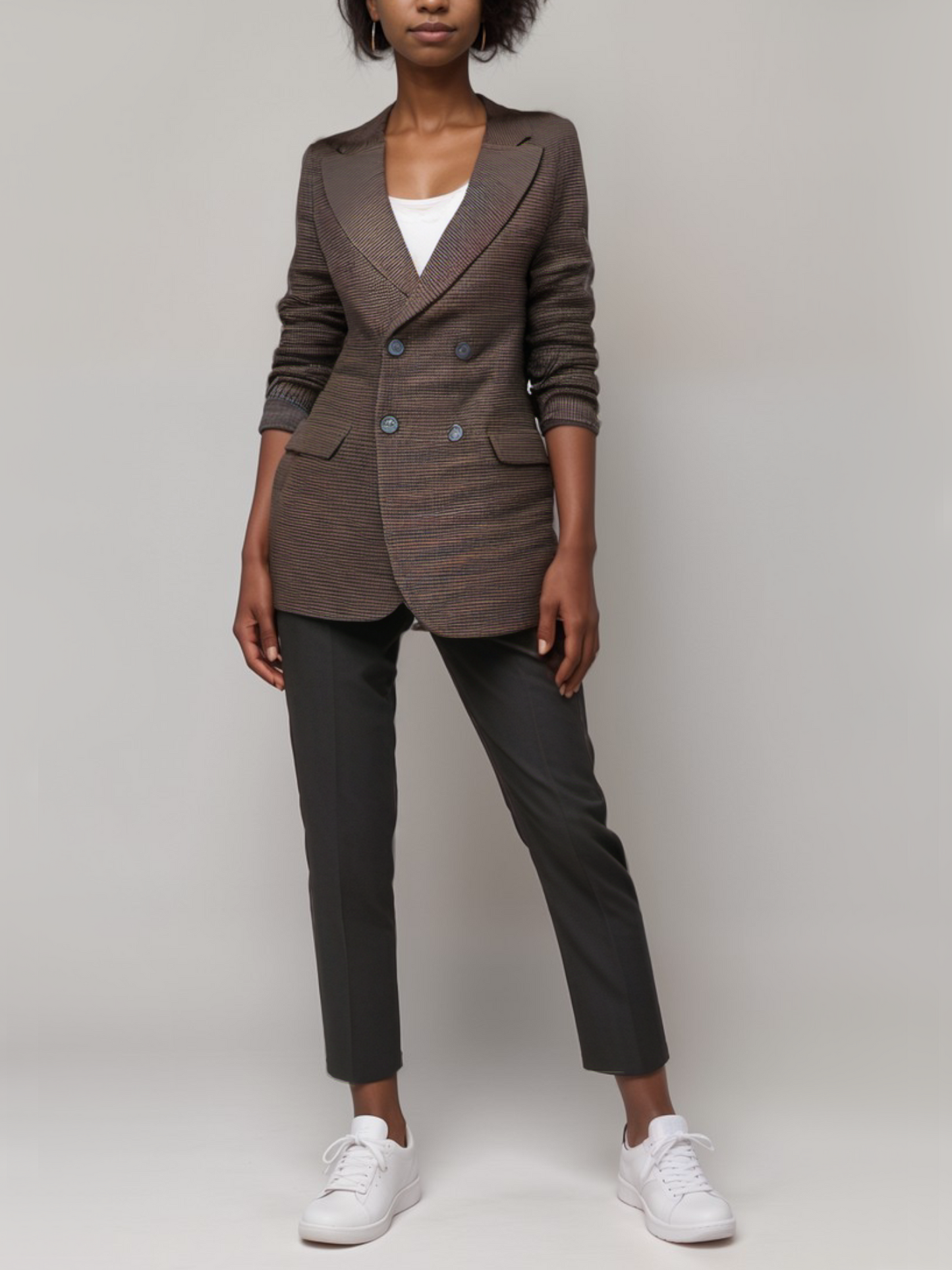 Vegan Wool Double Breasted Blazer