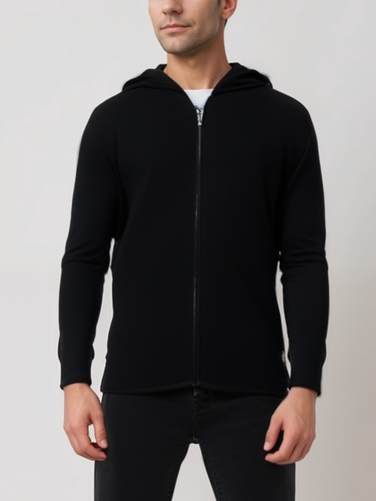 Gerecyclede gebreide hoodie met rits  | Vegan Knitwear