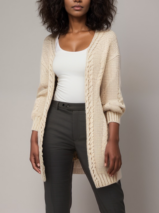 Recycled Chunky Knit Cardigan | Vegan Knitwear