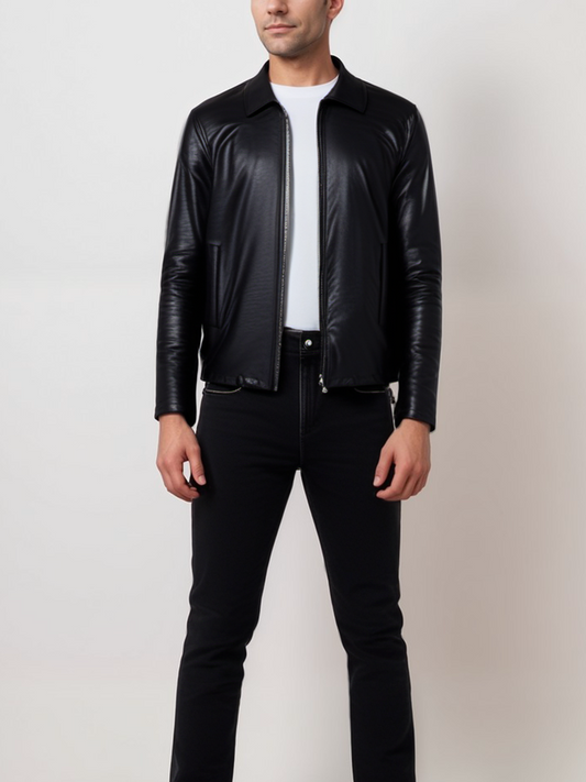 Jas met overhemdkraag  | Vegan Leather Jackets