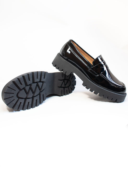 Penny-loafers met trackzool | Veganistische damesschoenen