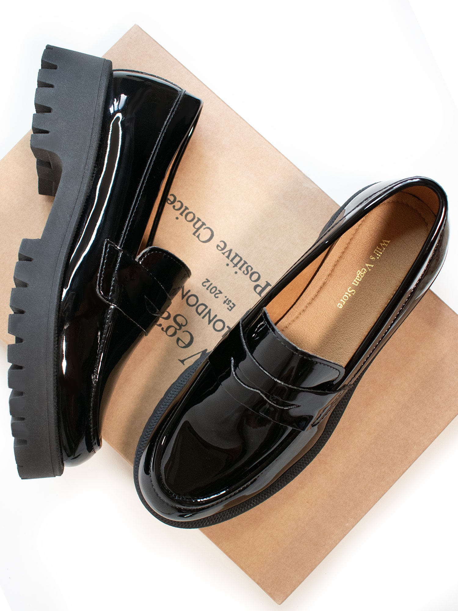 Mocassins femme unis à talon large et semelle crantée noir Mocassins femme unis à talon large et semelle crantée noir