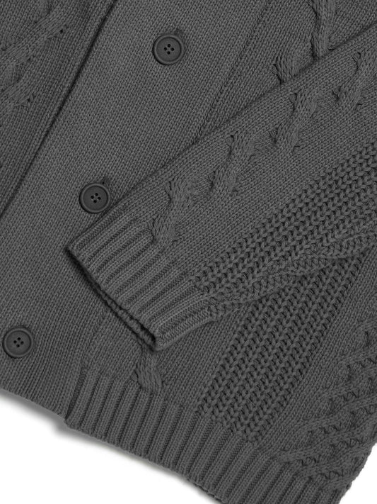 Grof gebreid vest met knopen | Vegan Knitwear
