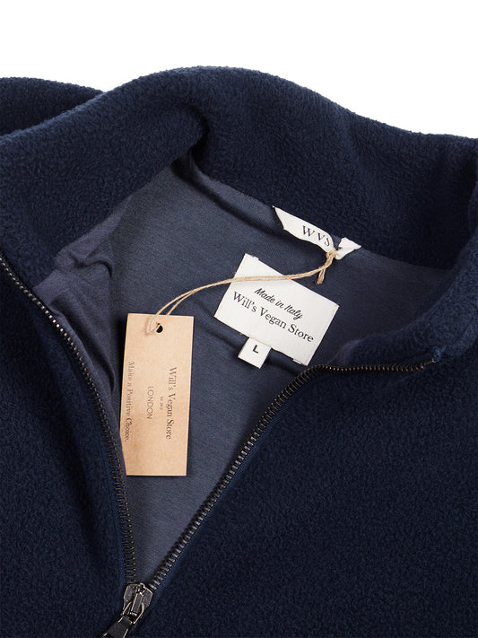 Gerecycled windjack van fleece met kwartrits | Vegan Fleeces