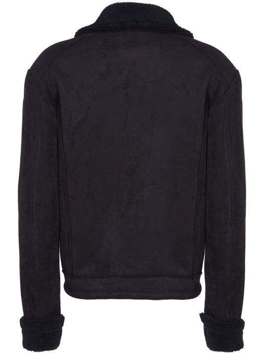 Gerecycleerde veganistische Shearling vlieger | Vegan Leather Jackets
