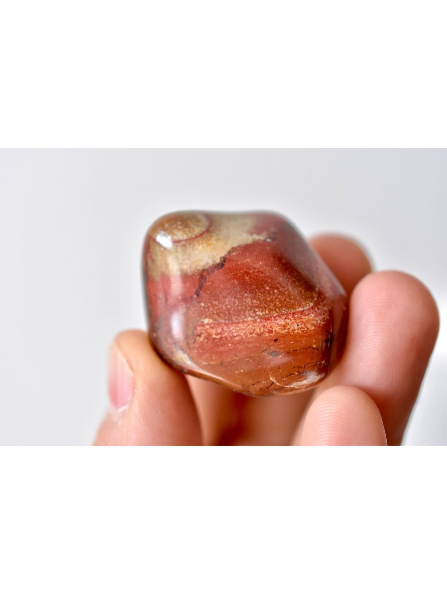 Open Heart Apothecary Red Jasper Palm Stones Natural Grounding Crystals