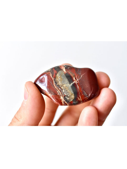 Open Heart Apothecary Red Jasper Palm Stones Natural Grounding Crystals | Spiritual