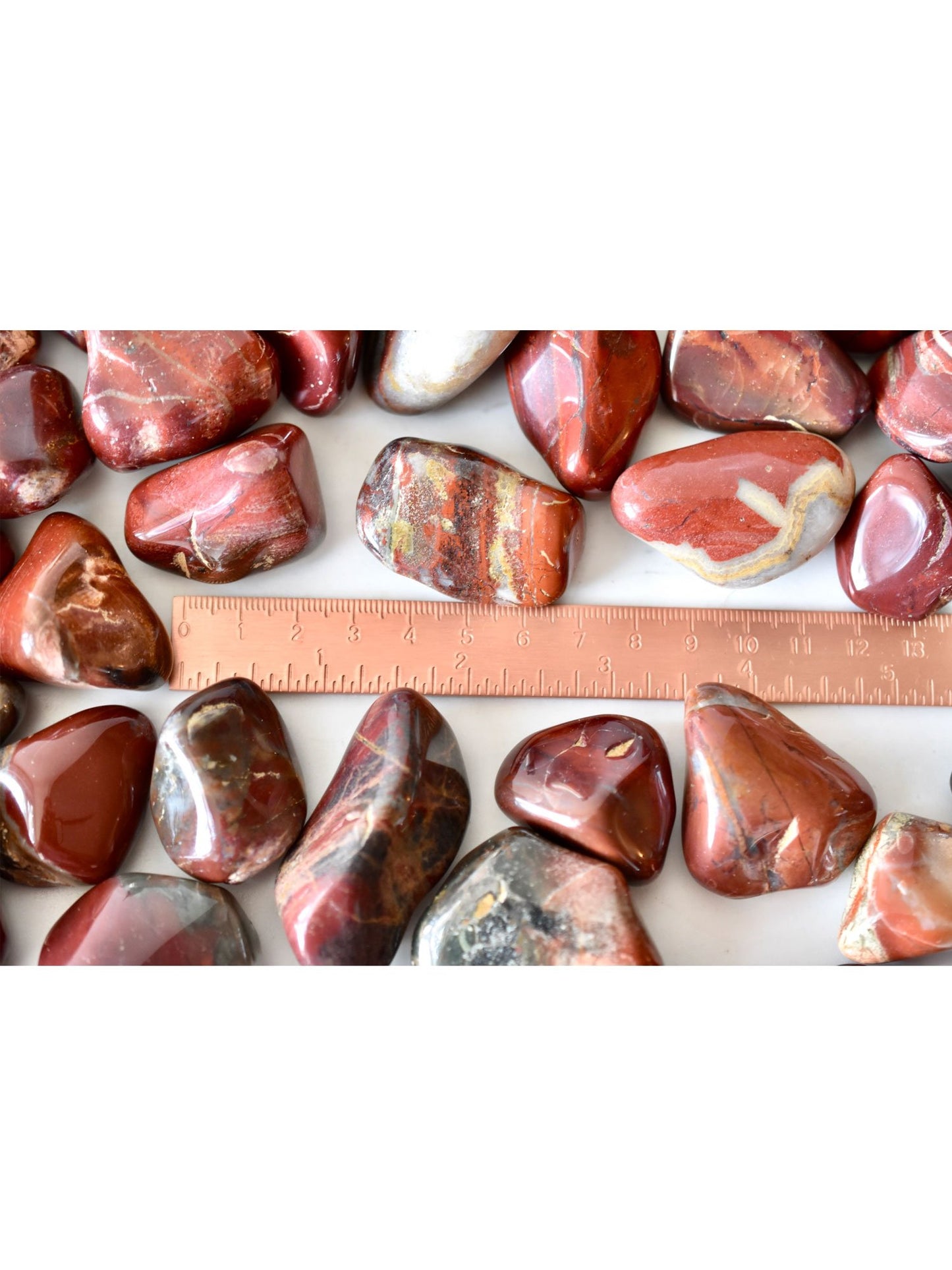 Open Heart Apothecary Red Jasper Palm Stones Natural Grounding Crystals