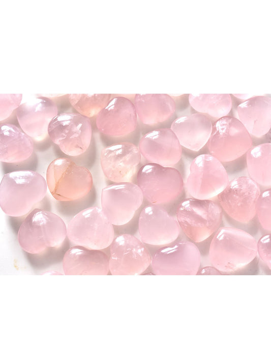 Open Heart Apothecary Rose Quartz Heart Crystals Pink Madagascar Mineral | Spiritual