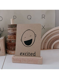 De Little Coach House Emotie-flashcards staan