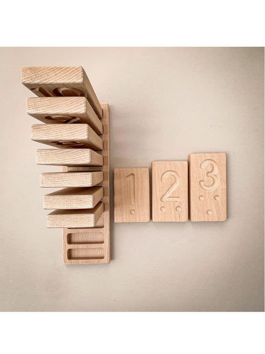 Blocs de comptage de numéros The Little Coach House, ressource d'apprentissage Montessori