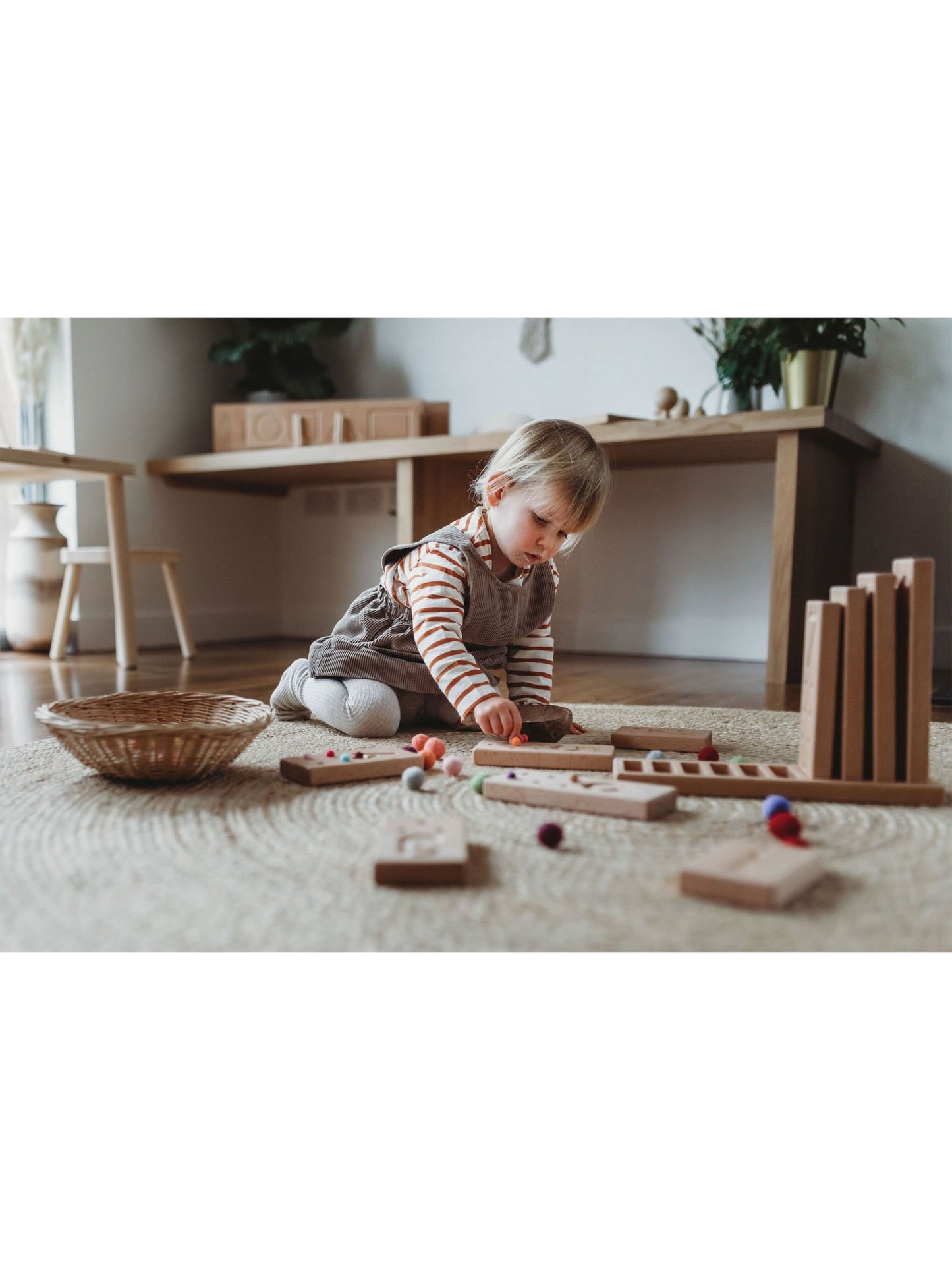 The Little Coach House Number Counting Blocks Montessori Learning Resource