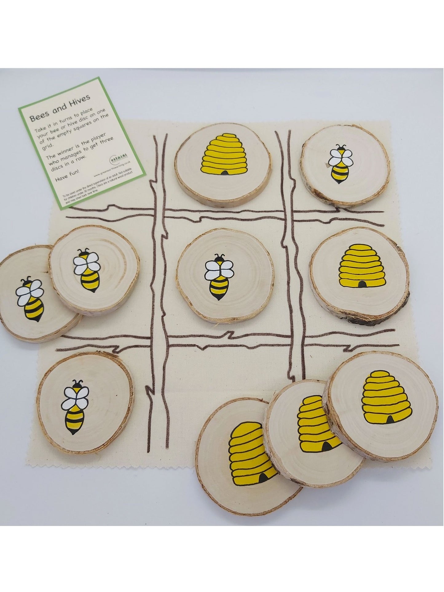 Green Earth Learning Bees and Hives Tic Tac Toe