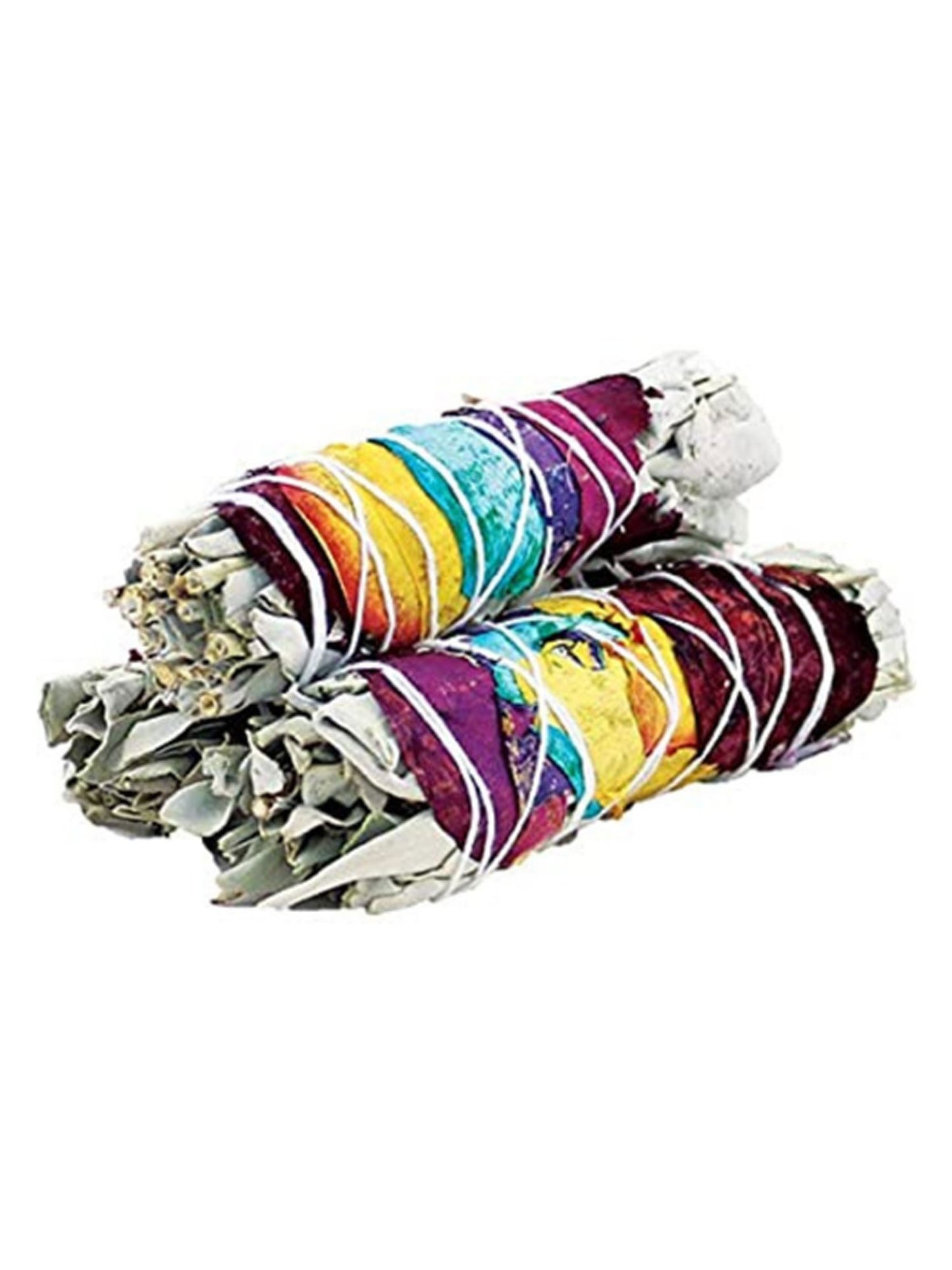 Orglamix 7 Chakras Rose Smudge Sticks White Sage and Rose