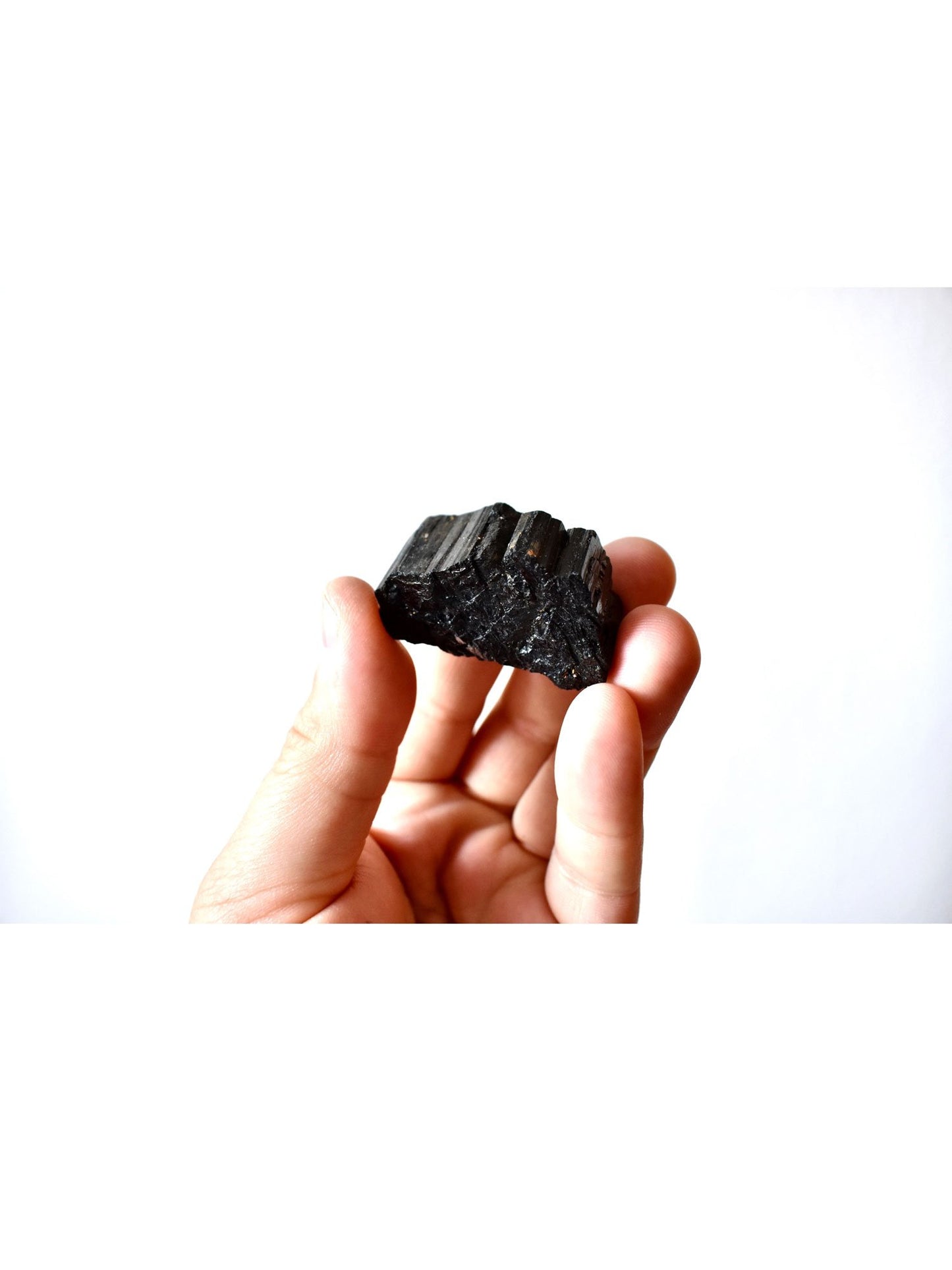 Open Heart Apothecary Black Tourmaline Stones, Raw Protection Crystals, Feng Shui