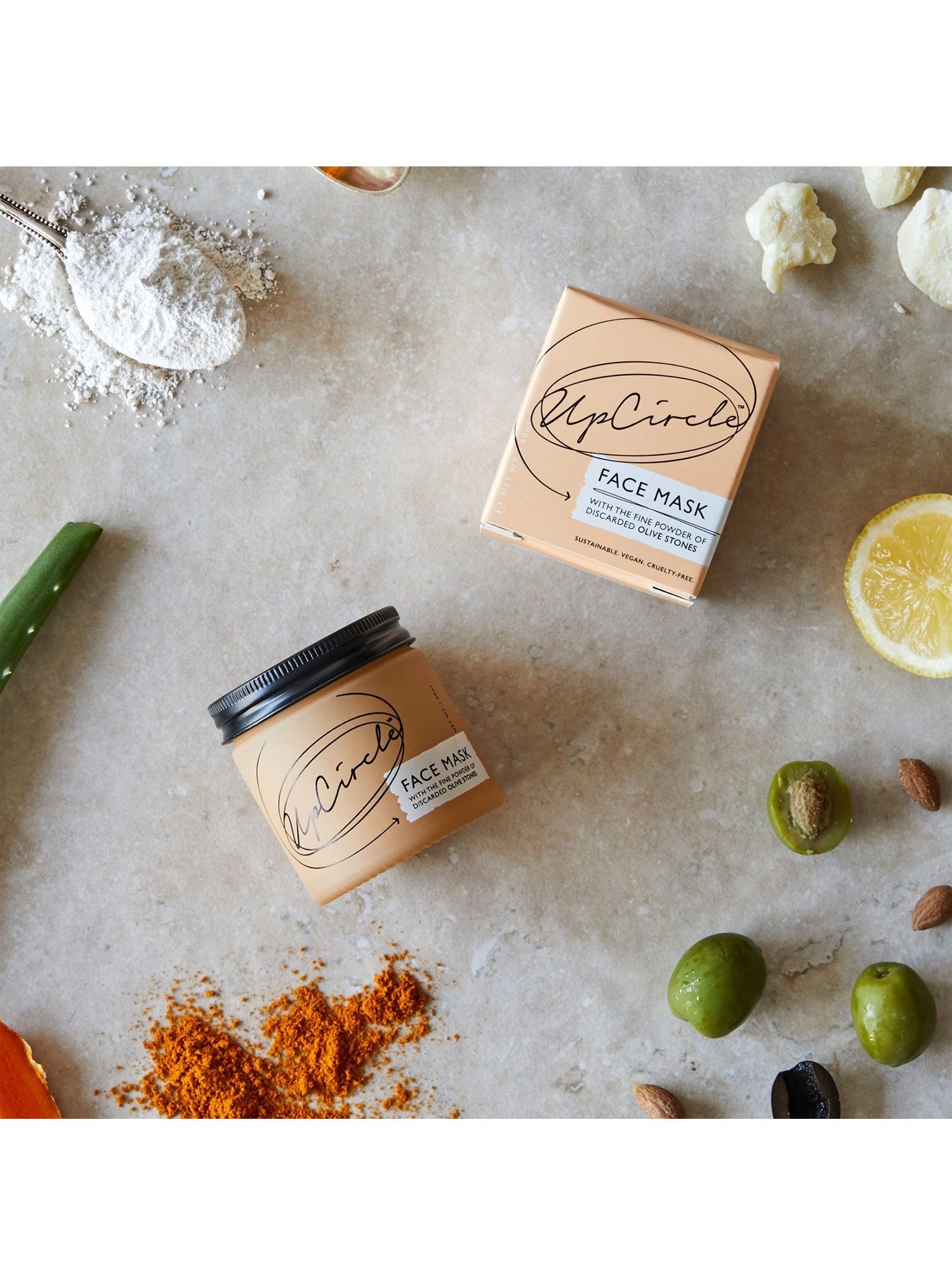 Masque visage clarifiant UpCircle à la poudre d'olive