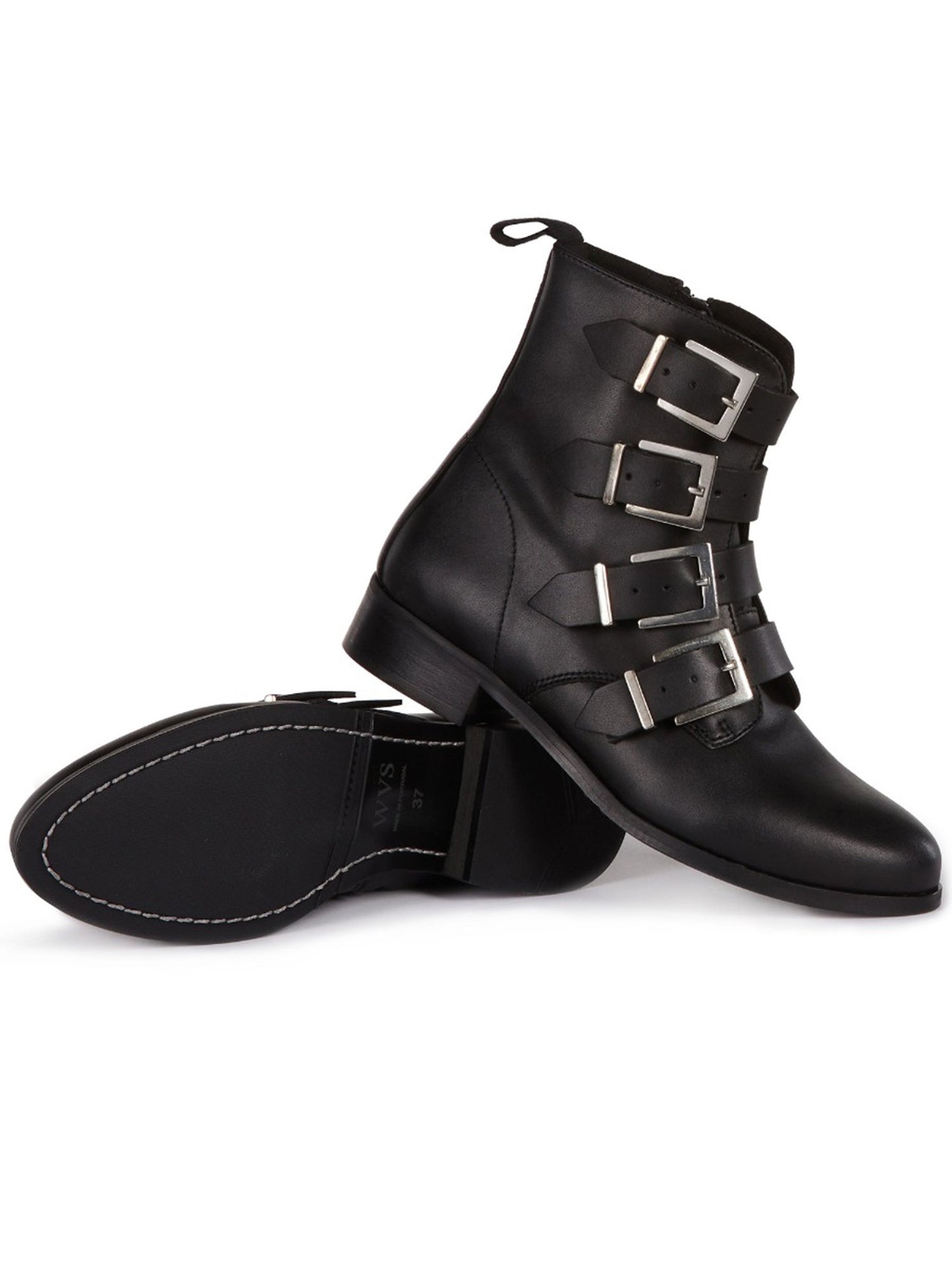 Vegan Women's 4 Strap Biker Boots | Will's Vegan Store